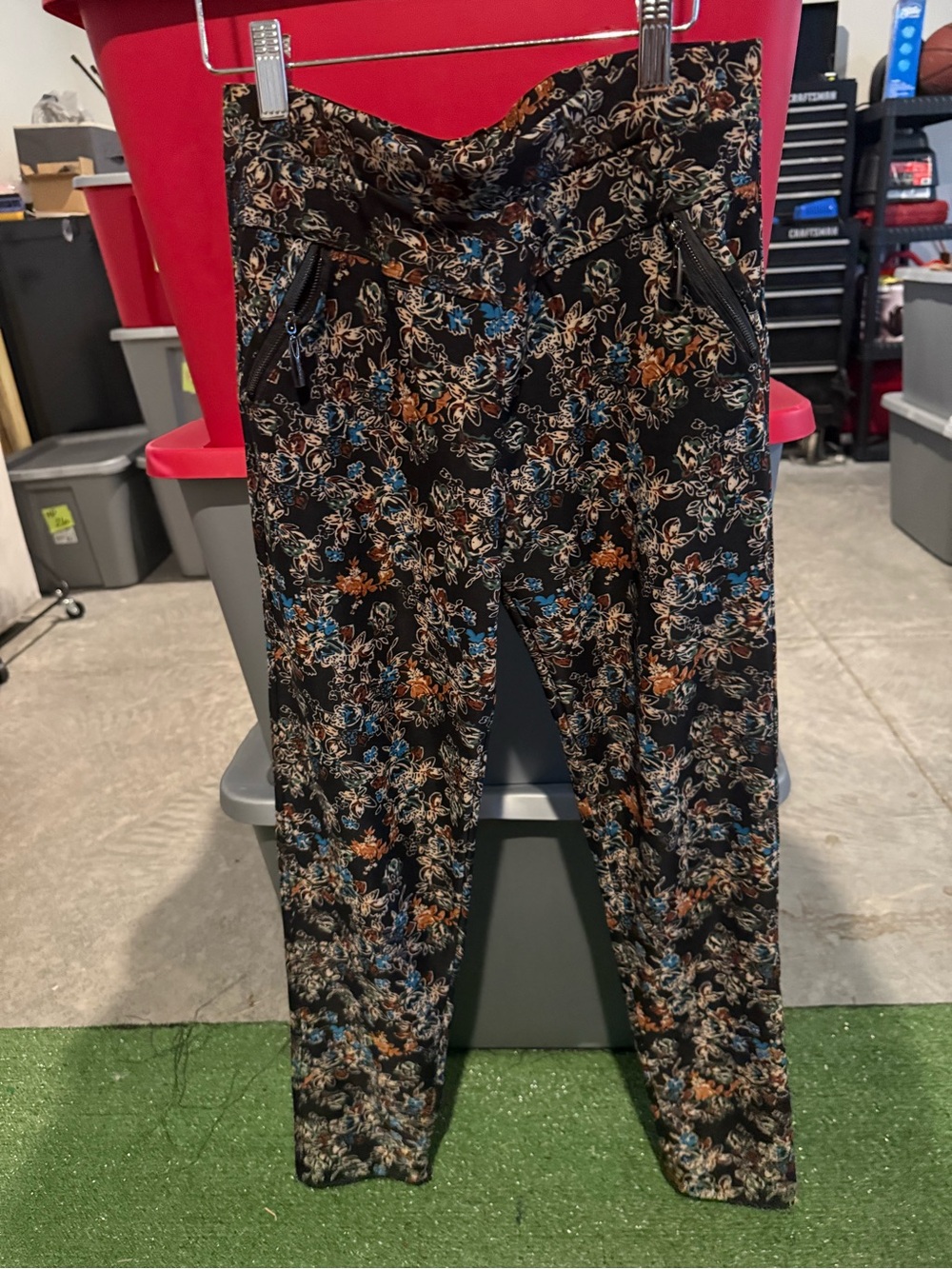 Coco + Carmen Black Floral Print Top with Multicolor Accents 100